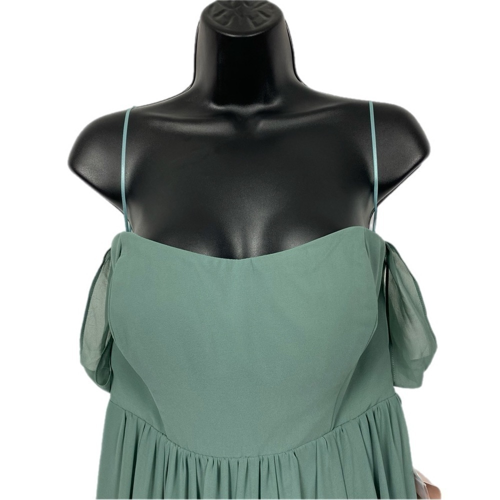 Birdy Grey August Chiffon Dress Sea Glass Bridesmaid Formal Wedding Large - Picture 3 of 16